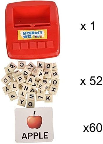 DUBKART Literacy Fun Matching Letter Game with 60 Flash Cards for Preschool Language Learning