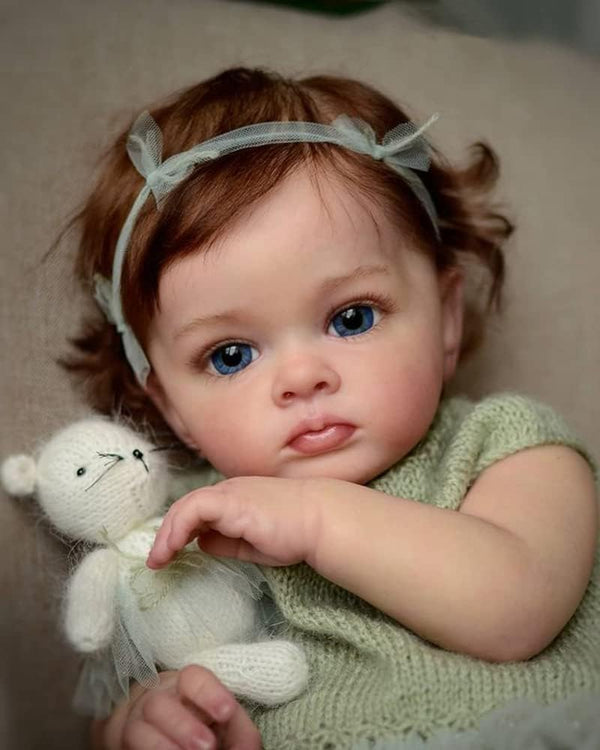 24 Inch Reborn Baby Doll - Soft Cloth Body, Silicone Head, Hands & Legs