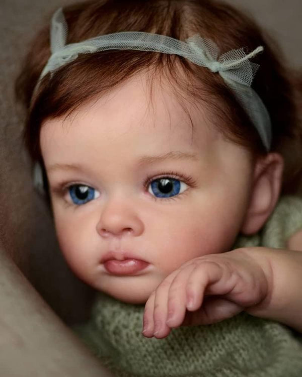 24 Inch Reborn Baby Doll - Soft Cloth Body, Silicone Head, Hands & Legs