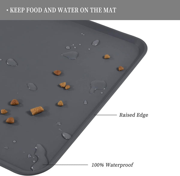 Pet Silicone Bowl Mat - Waterproof, Non-Slip, Easy to Clean