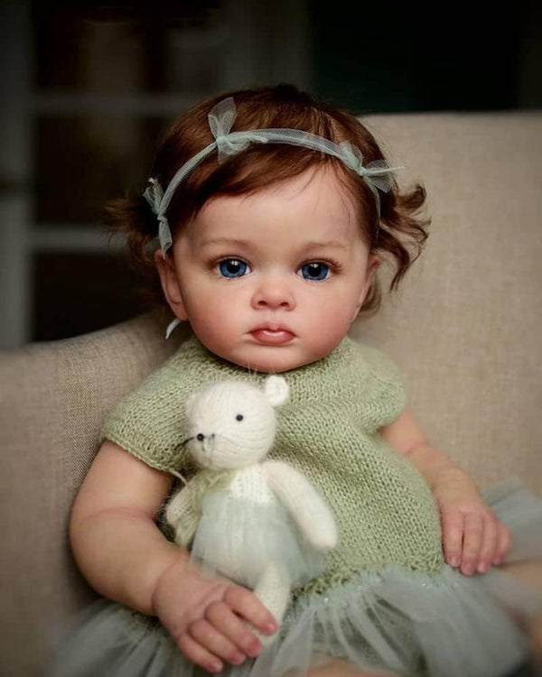 24 Inch Reborn Baby Doll - Soft Cloth Body, Silicone Head, Hands & Legs