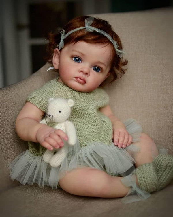 24 Inch Reborn Baby Doll - Soft Cloth Body, Silicone Head, Hands & Legs