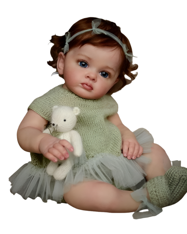 24 Inch Reborn Baby Doll - Soft Cloth Body, Silicone Head, Hands & Legs