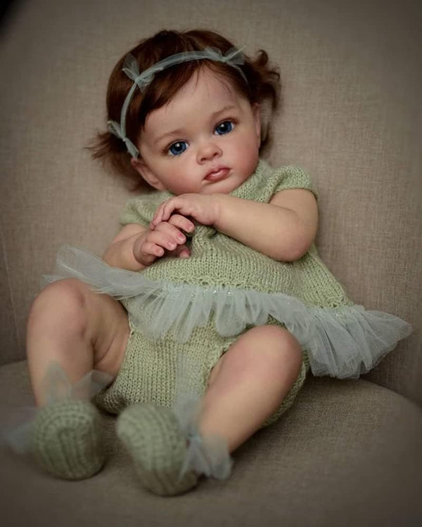 24 Inch Reborn Baby Doll - Soft Cloth Body, Silicone Head, Hands & Legs