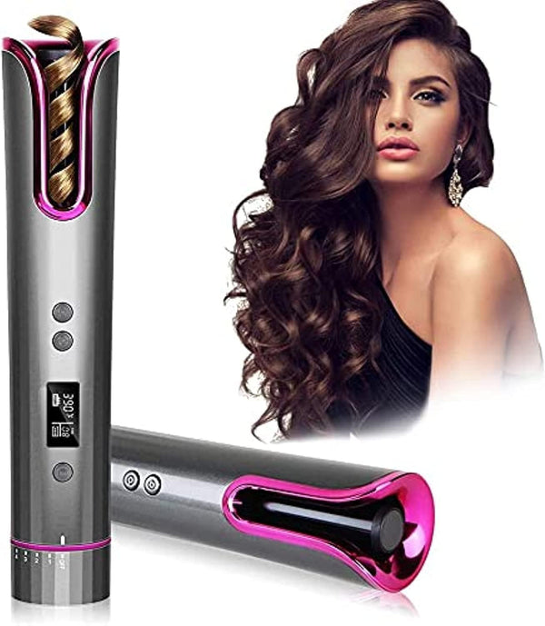 DUBKART Cordless Automatic Hair Curler USB Rechargeable with LCD Display and Timer