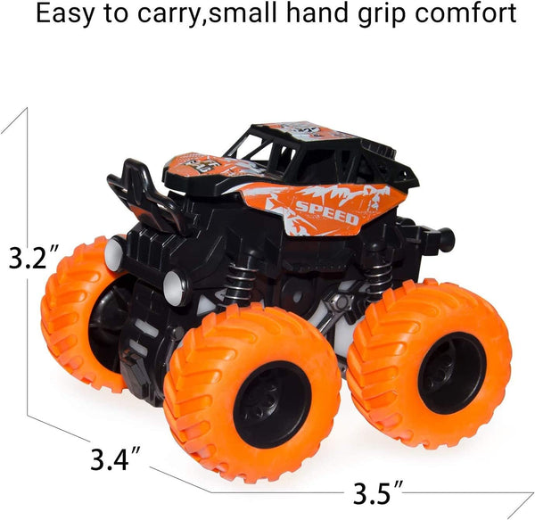 8 Pcs Monster Truck Toys - Friction Powered Cars for Kids, Ages 1-6