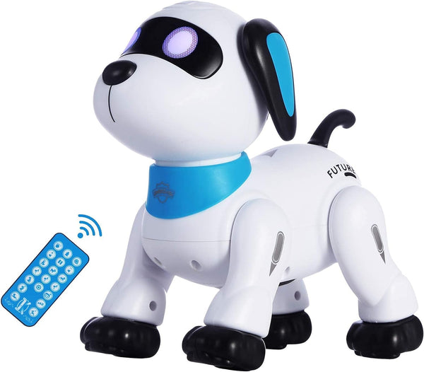 Remote Control Robot Dog - Programmable Interactive Toy with LED Eyes and Sound