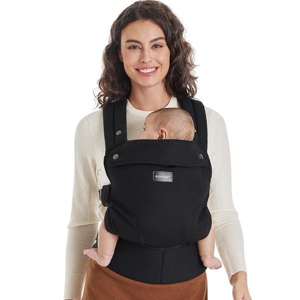 Momcozy Baby Carrier Big, 7-44 lbs, Ergonomic, Hands-Free, Lumbar Support, Black