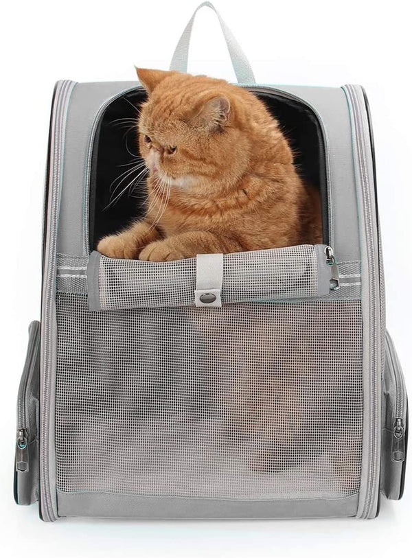 Cat Carrier Backpack - Pet Carrier with Transparent Hard Window for Small Dogs and Cats