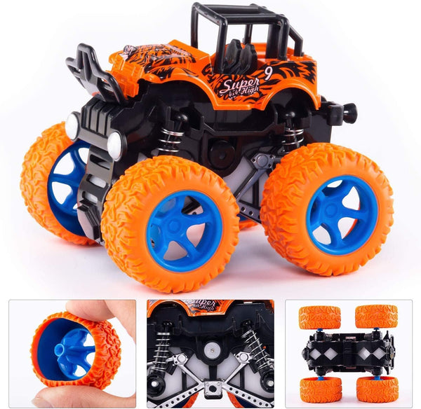 8 Pcs Monster Truck Toys - Friction Powered Cars for Kids, Ages 1-6