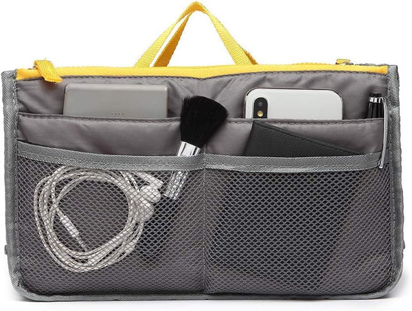 DUBKART Grey Handbag Organizer with Multi Pockets