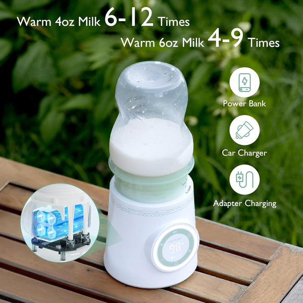 Momcozy Portable Bottle Warmer, Double Leak-Proof, Fast Heating, Travel-Friendly, Safe Materials