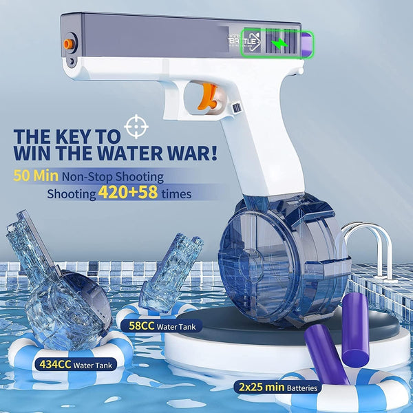 DUBKART Electric Water Gun Automatic Squirt Gun with 32 FT Range for Kids & Adults