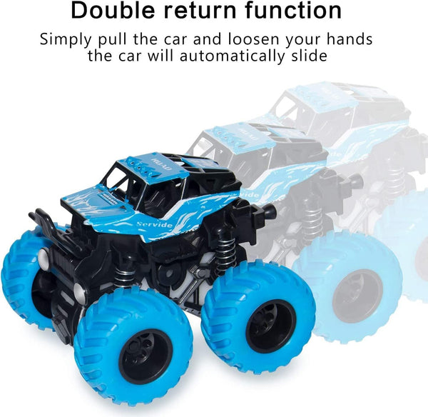 8 Pcs Monster Truck Toys - Friction Powered Cars for Kids, Ages 1-6