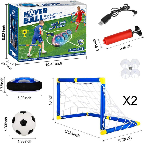 Dubkart Hover Soccer Ball Set - LED Light, USB Charge, Indoor Outdoor Game