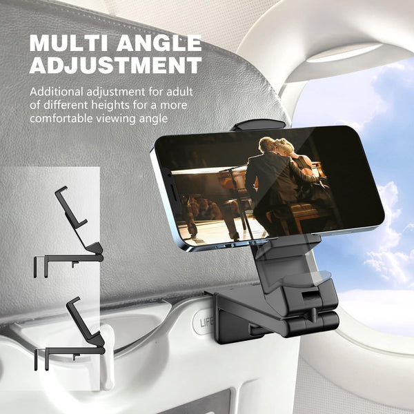 Dubkart Universal Airplane Phone Mount - Handsfree Desk Holder, 360° Rotation