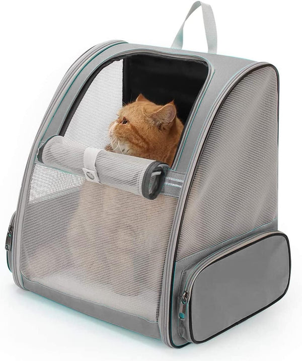 Cat Carrier Backpack - Pet Carrier with Transparent Hard Window for Small Dogs and Cats