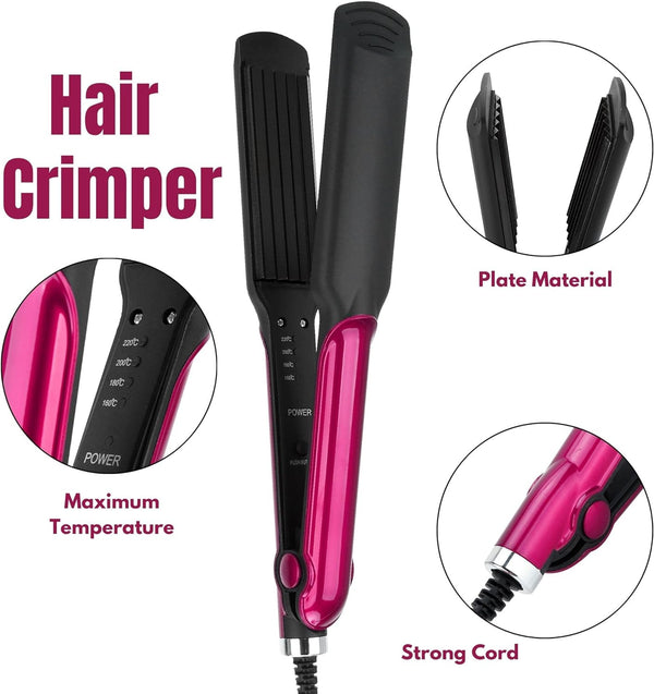 Dubkart 220V Ceramic Hair Crimper - Fast Heating Hair Styler