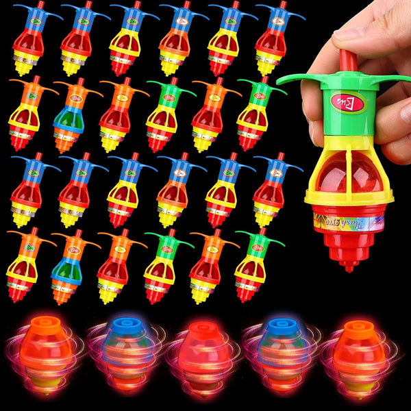 20 Pcs LED Glow Spinning Tops - Party Favors (Kids)