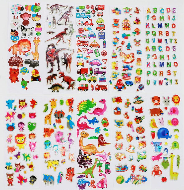 1200+ 3D Puffy Stickers Variety Pack - Kids & Toddlers Scrapbooking