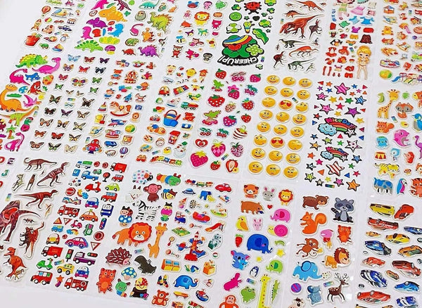 1200+ 3D Puffy Stickers Variety Pack - Kids & Toddlers Scrapbooking