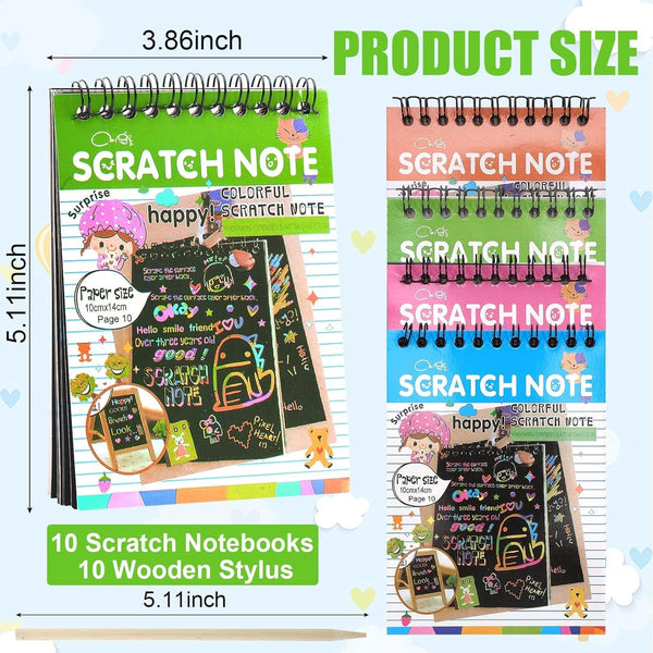 12pcs Scratch Books, Birthday Return Gifts - Party Favors for Kids