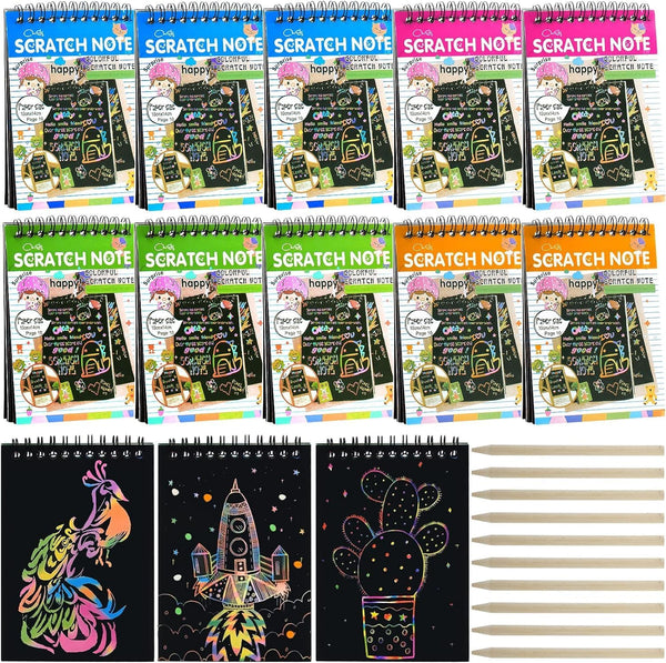 12pcs Scratch Books, Birthday Return Gifts - Party Favors for Kids