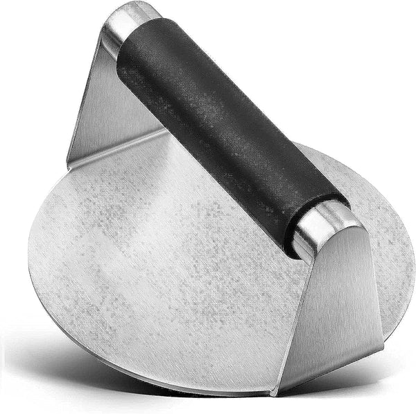 5.5 Stainless Steel Burger Smash Press with Rubber Handle