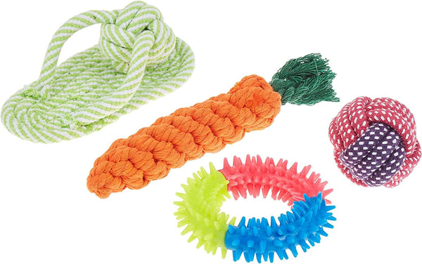 Dubkart 10 PCS Puppy Dog Cat Cotton Chew Toys Set