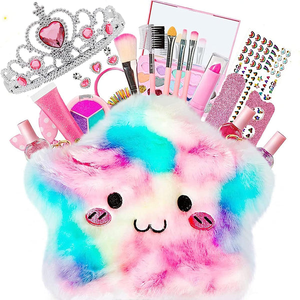 Dubkart 21 PCS Set Kids Makeup Toys for Girls Princess Dress Up