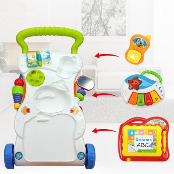 Dubkart 2in1 Baby Musical Walker Learning Activity Stroller Toy