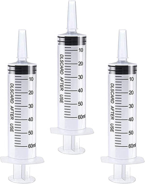 DubKart 3 PCS Plastic Injection Syringe 60ml