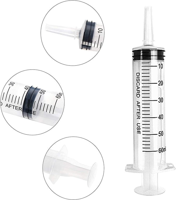 DubKart 3 PCS Plastic Injection Syringe 60ml