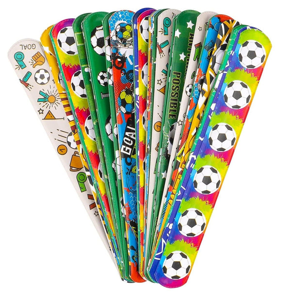 Dubkart 30 PCS Soccer Slap-Snap Bracelets for Kids