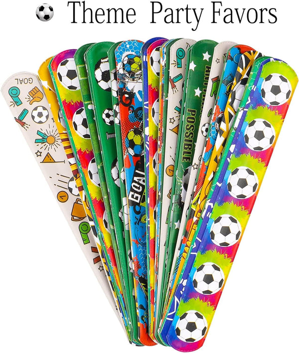 Dubkart 30 PCS Soccer Slap-Snap Bracelets for Kids