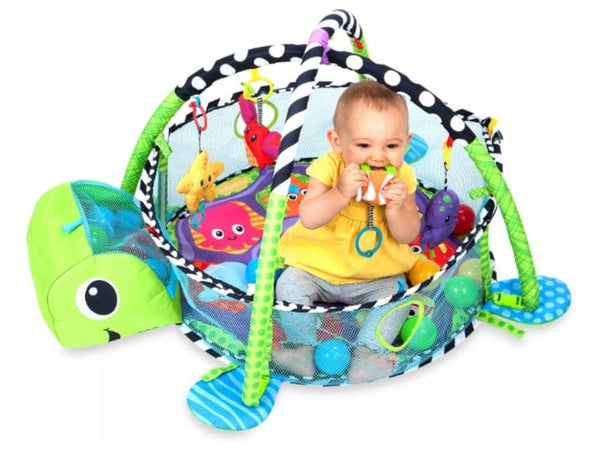 Dubkart 3in1 Kids Activity Ball Pit Play Mat Turtle Gym