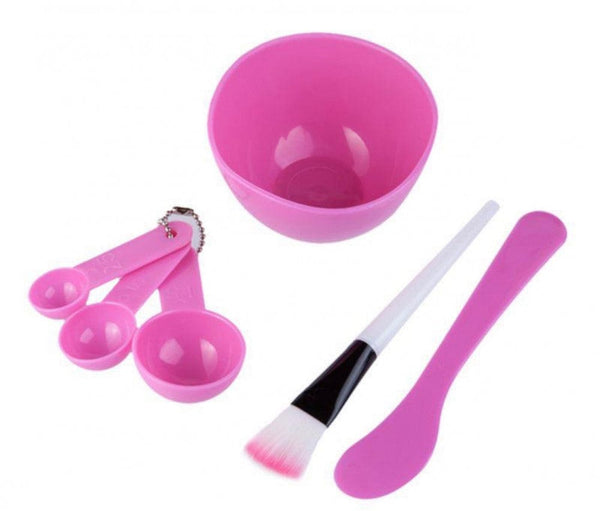 Dubkart 4in1 DIY Face Mask Bowl Brush Spoon Stick Facial Tool Set