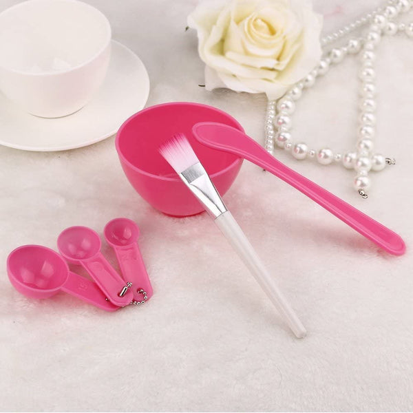 Dubkart 4in1 DIY Face Mask Bowl Brush Spoon Stick Facial Tool Set