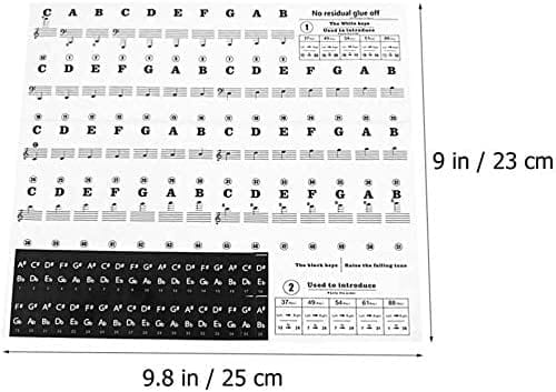 Dubkart 88 Piano Key Note Keyboard Label Stickers
