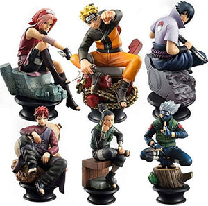 Dubkart Action figures 6 PCS Naruto Anime Action Figure Set Cake Toppers