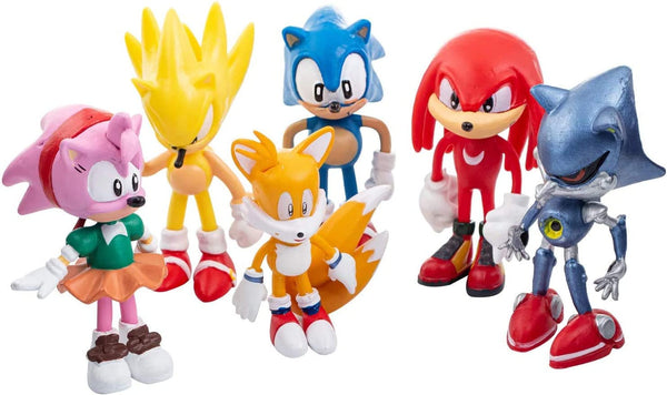 Dubkart Action figures 6 PCS Sonic Inspired Hedgehog Action Figures Cake Toppers