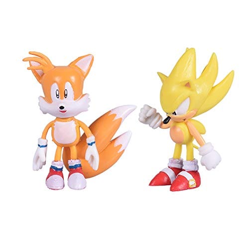 Dubkart Action figures 6 PCS Sonic Inspired Hedgehog Action Figures Cake Toppers