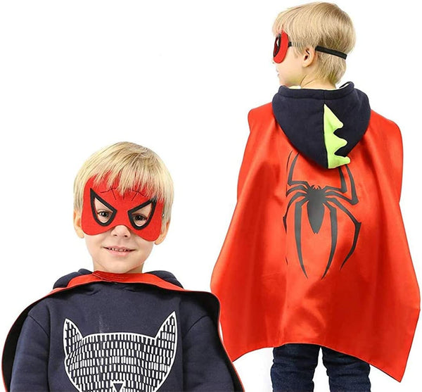 Dubkart Action figures Kids Spider Man Superhero Costume with Mask and Cape
