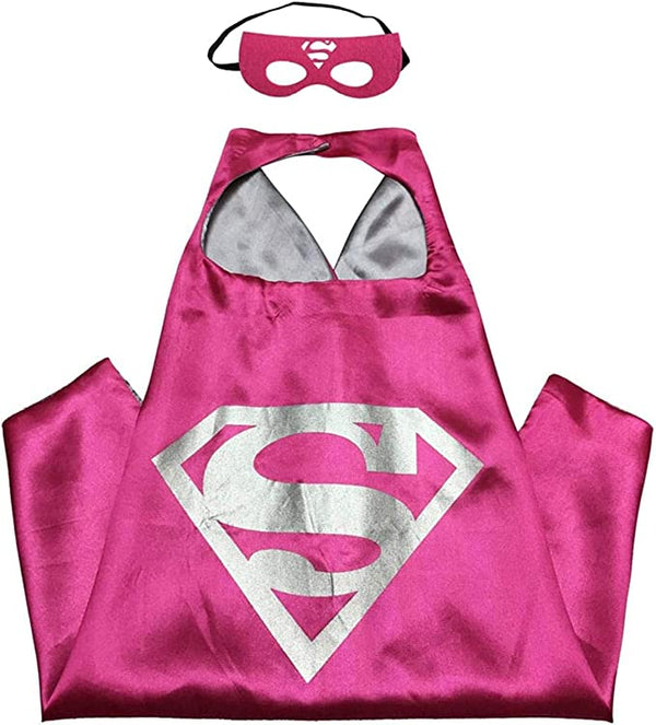 Dubkart Action figures Supergirl Costume With Mask And Cape Double Sided