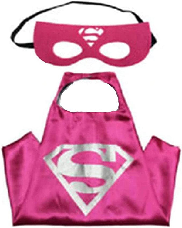 Dubkart Action figures Supergirl Costume With Mask And Cape Double Sided
