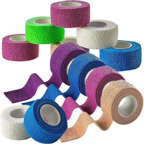 Dubkart Ankle support 12 Rolls Sprain Injury Bandages Sports Pets Wrap First Aid Tape