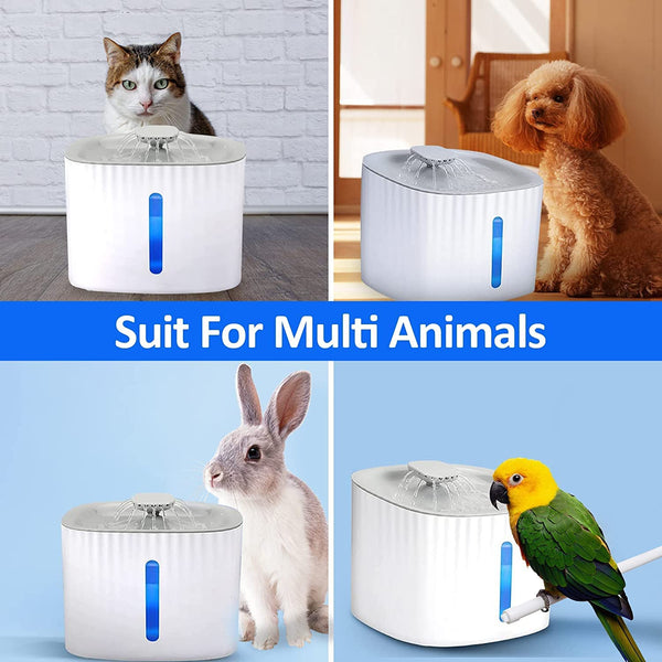 Dubkart Automatic Pet Cat Dog Water Fountain Dispenser 3L