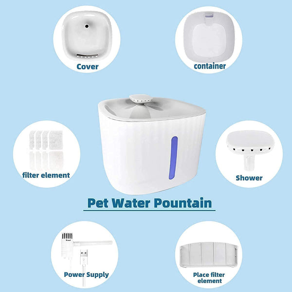 Dubkart Automatic Pet Cat Dog Water Fountain Dispenser 3L