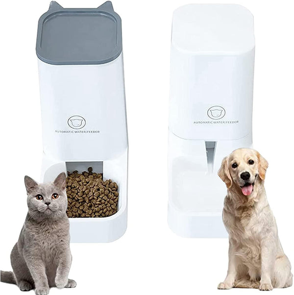 Dubkart Automatic Pet Dog Cat Food & Water Feeder Dispenser