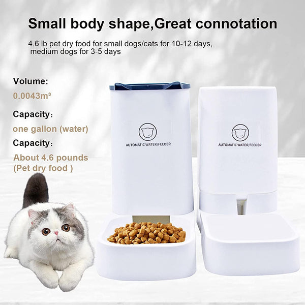 Dubkart Automatic Pet Dog Cat Food & Water Feeder Dispenser